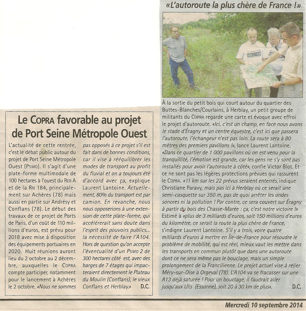 La Gazette du Val d'Oise du 10 septembre 2014