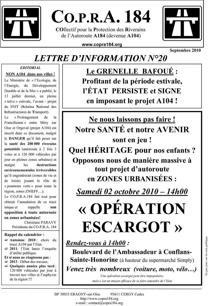 Lettre n°20 -recto Tract COPRA