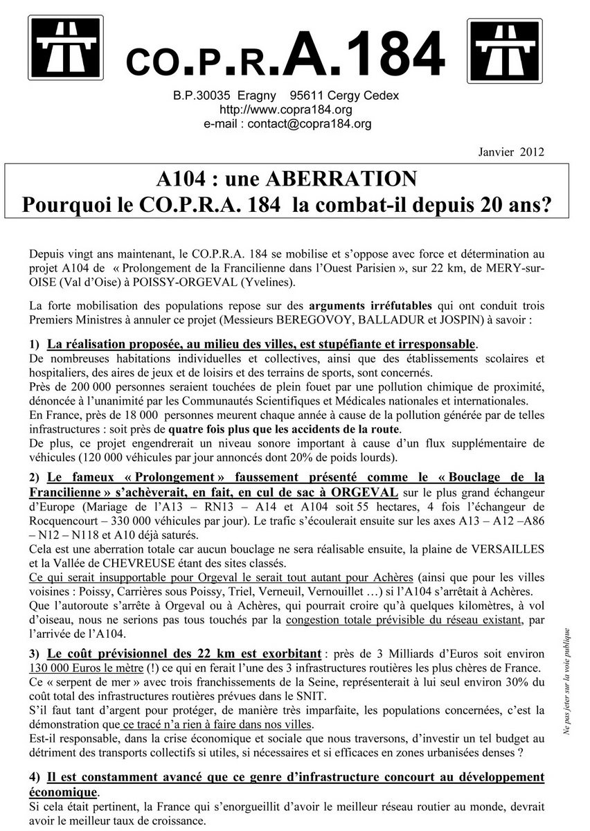 Tract Voeux des Maires 2012 - Recto