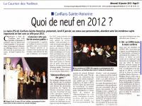 Le Courrier des Yvelines du mercredi 18 janvier 2012 - Voeux du Maire de Conflans-Sainte-Honorine