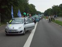 Très long cortège sur la RN184 forêt de Saint Germain