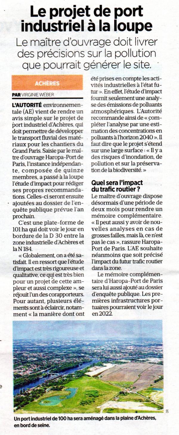 article du Parisien du 10-12-2019
